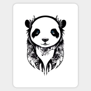 Panda Bear Wild Animal Nature Illustration Art Tattoo Sticker